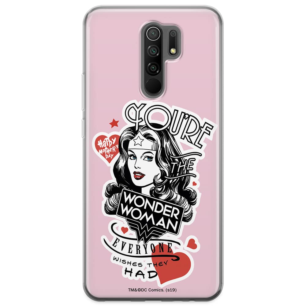 ERT GROUP mobile phone case for Xiaomi REDMI 9 original and officially Licensed DC pattern Wonder Woman 014 optimally adapted to the shape of the mobile phone, case made of TPU