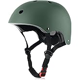 OUWOR Skateboard Bike Helmet, Lightweight Adjustable, Multi-Sport for Bicycle Skate Scooter, 3 Sizes for Adult Youth & Kids
