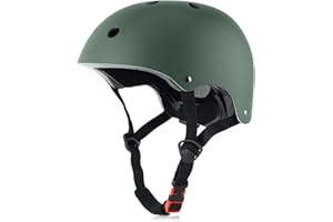OUWOR Skateboard Bike Helmet, Lightweight Adjustable, Multi-Sport for Bicycle Skate Scooter, 3 Sizes for Adult Youth & Kids