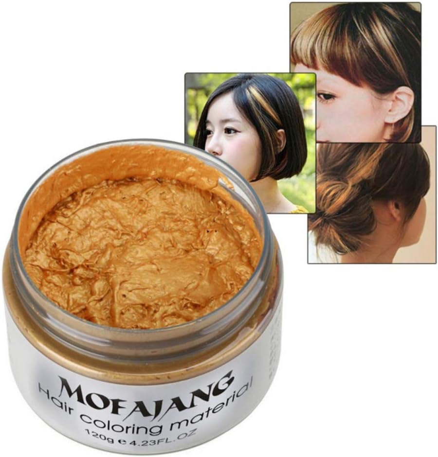 Color Hair Coloring Wax Molding Hair Dye Wax Granny Grey Hair Mud Color Wax Disposable Hair Cream Professional Hair Temporary Hair Color Dye Wax Hair Styling Fluffy Matte Hair Mud Cream