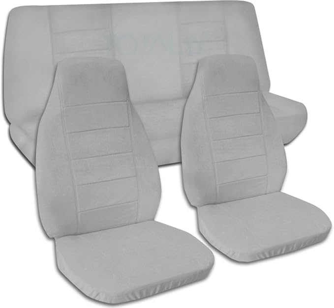 Totally Covers Solid Color Car Seat Covers Gray SemiCustom Fit Full Set Will