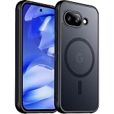 SPIDERCASE Magnetic for Google Pixel 9A Case, Black | Military Grade Drop Protection Slim Translucent Matte Shockproof Anti-Fingerprint Phone Case for Pixel 9A