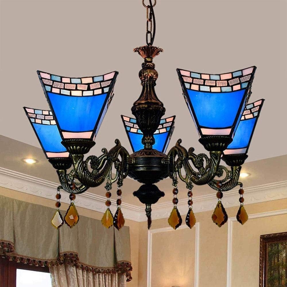 Lámpara de techo,Bien Hecho Retro Azul Creativa Mediterránea Moderna