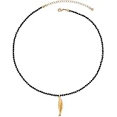 MURNA KARE Boho Fish Necklace for Women - Colorful Crystal Chain Sardine Pendant Necklaces, Bohemian Beach Jewelry | Waterproof Summer Jewelry for Swimwear & Vacation