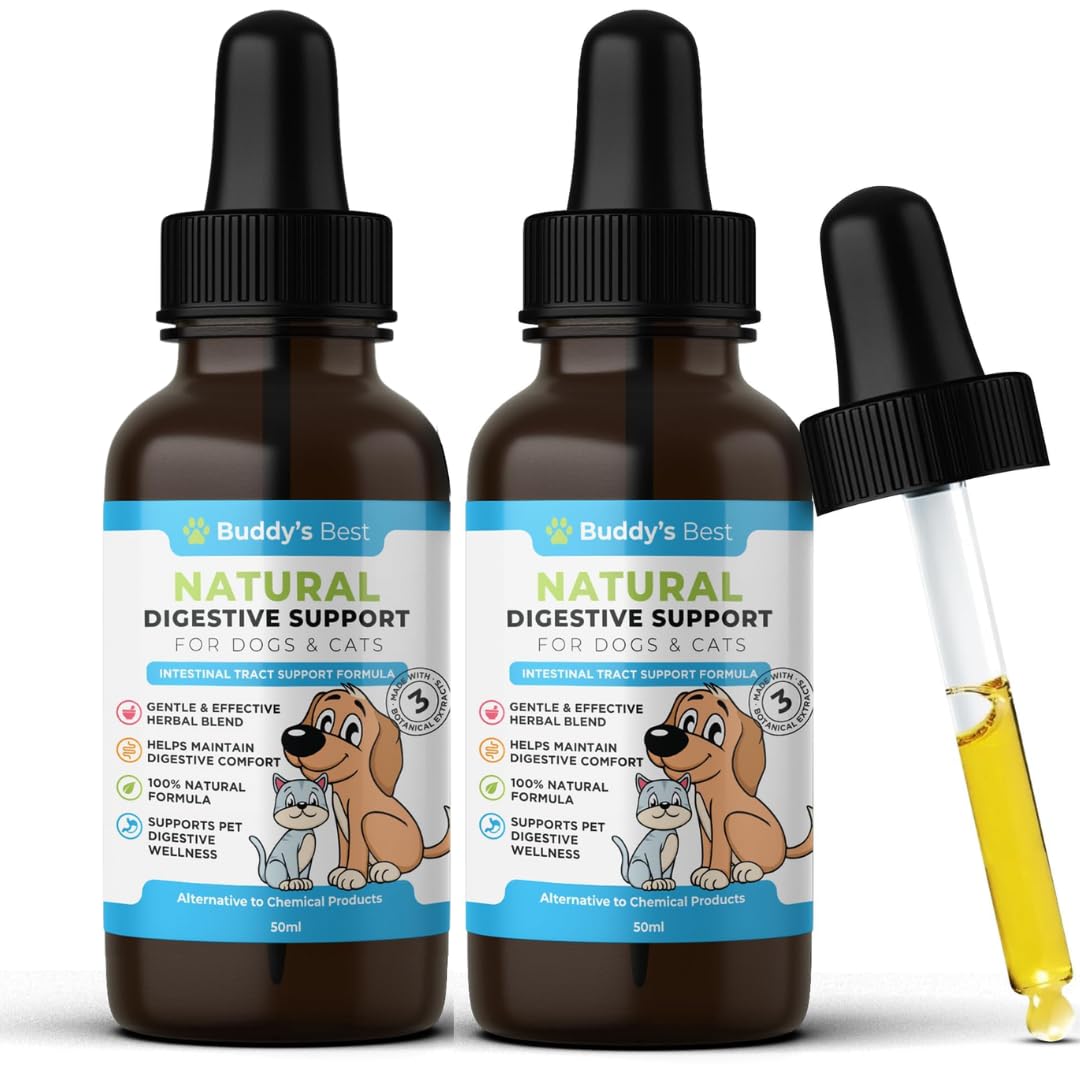 Twin Pack Wormwood Intestinal Supplement for Dogs & Cats – 50ml | Designed to Support Digestive Wellness and Help Maintain a Healthy Intestinal Environment | Easy-to-Use Liquid Drops