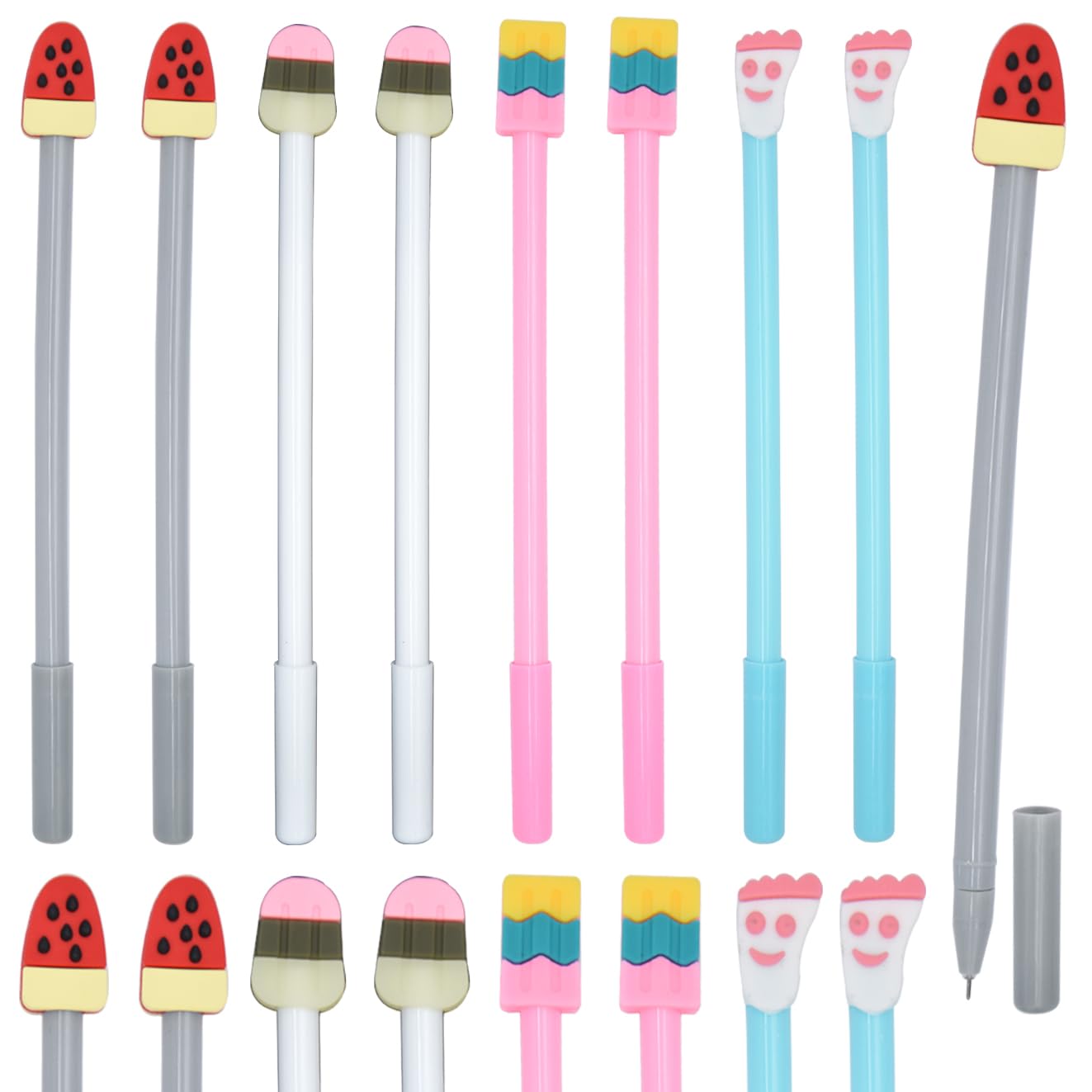 Ranvi Cute Ice Cream Molds Gel Pen Students Stationery Office Supplies (Pack of 16)