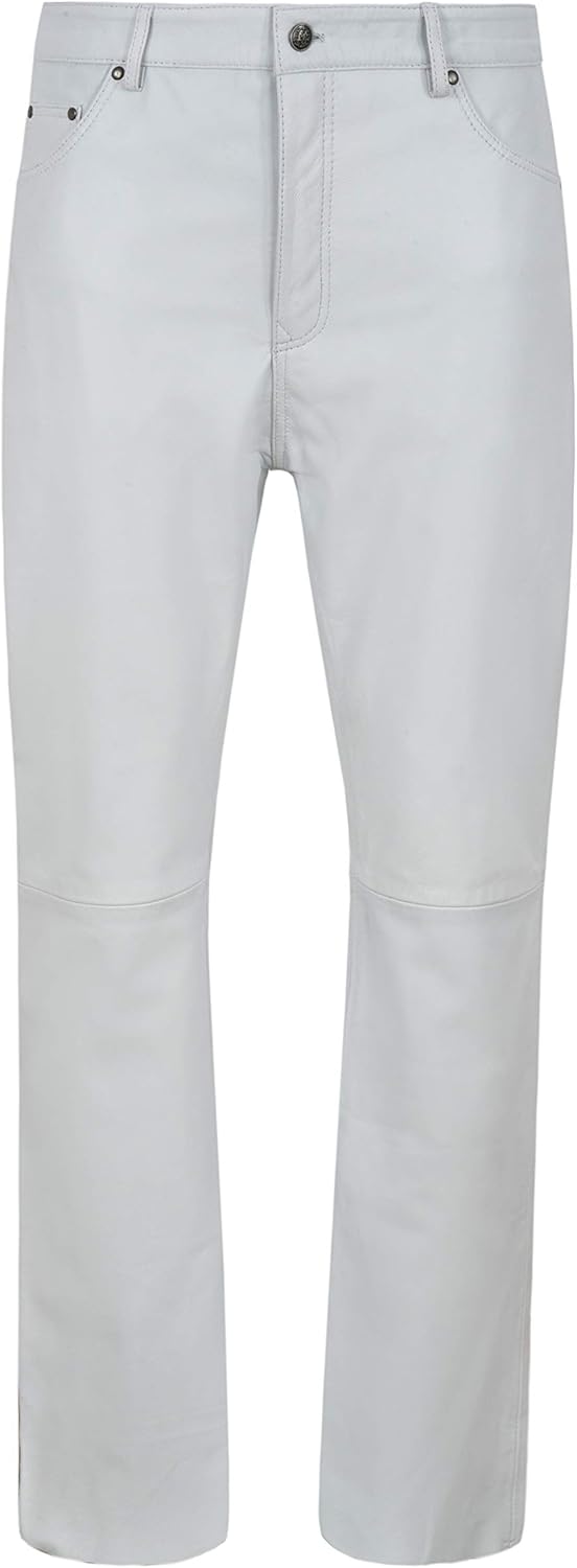Mens Leather Pants Biker Trouser White Jeans Style Soft Nappa Leather Bottom 501 At Amazon Men S Clothing Store Mens Leather Pants Biker Trouser White Jeans Style Soft Nappa Leather Bottom 501 At Amazon Men S Clothing Store