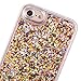 iPhone 6 Case, iPhone 6S Case, Crazy Panda New Soft Bumper Case Luxury Bling Glitter Sparkle Case Infused with Diamond Shape Glitters and Shiny Quicksands for Iphone 6/Iphone 6S - Light Gold