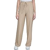 Calvin Klein Women's Woven Pull on Wide Leg Pant