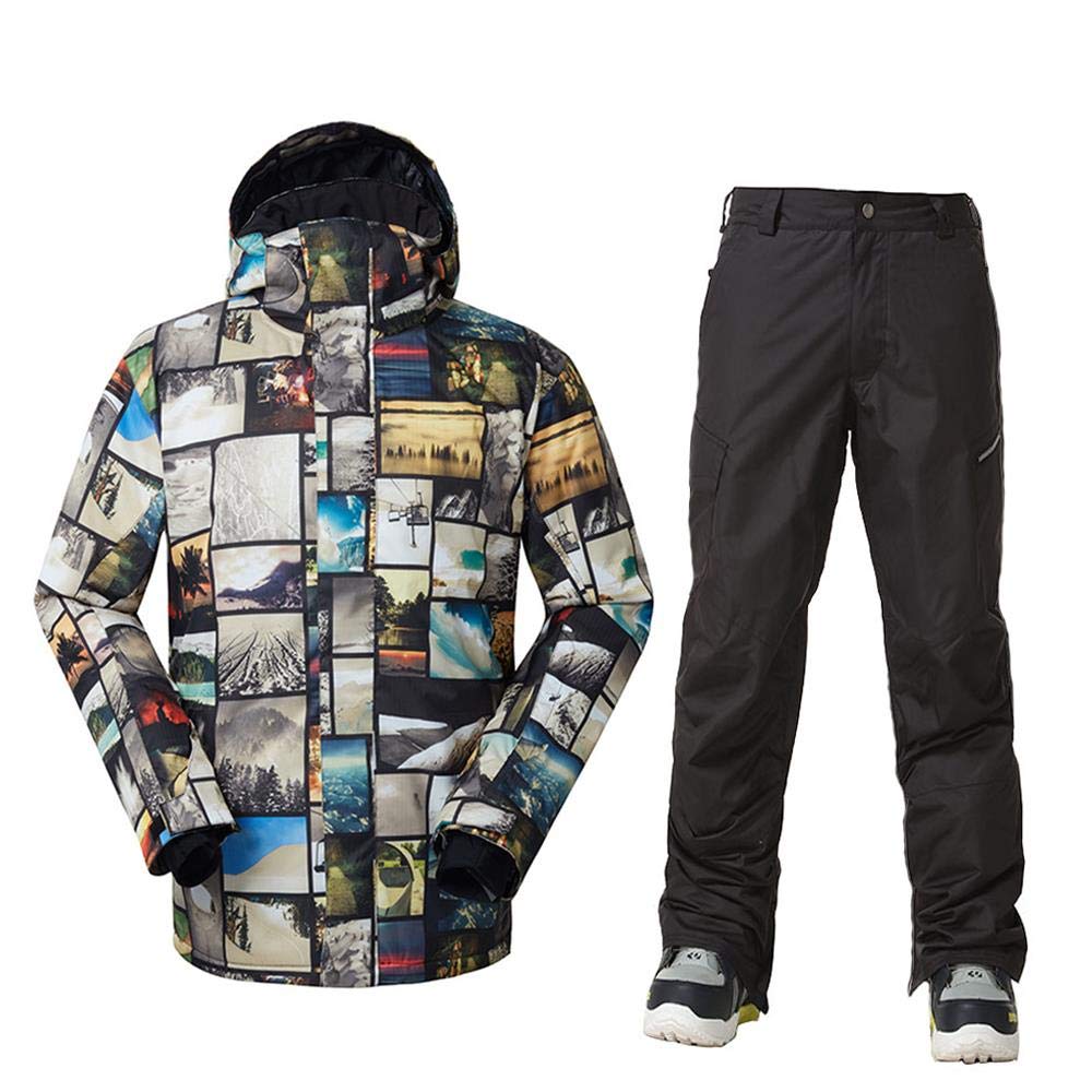  Mens Snowboard Ski Jacket Pants Windproof