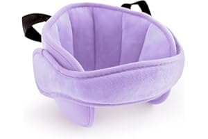KAKIBLIN Baby Car Seat Head Support,Baby Head Support for Car Seat Stroller, Safety Car Seat Neck Relief Strap Headrest,Slumber Sling Sleep Holder Belt for Toddler Infants Child Children Kids,Purple