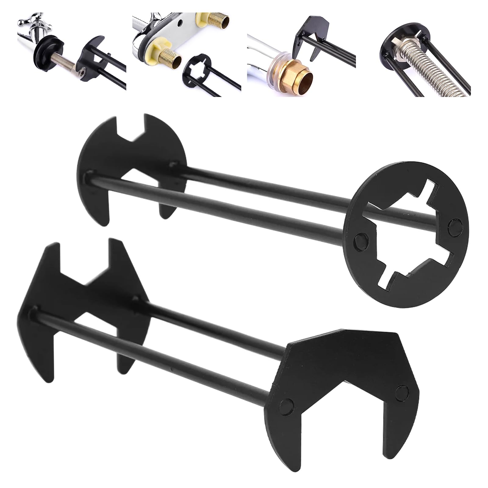 Multifunctional Tap Wrench Set - 7 Sizes Universal for Washbasin, Sink, Under Sink - Four Claw Hex Wrench for Plumber - Kitchen and Bathroom