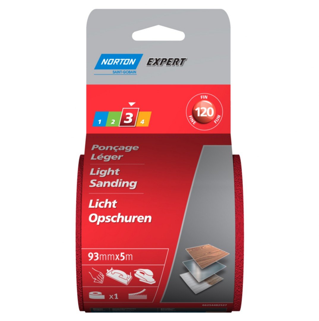 Norton Norgrip Expert 93 mm x 5 m roll 120 Grit