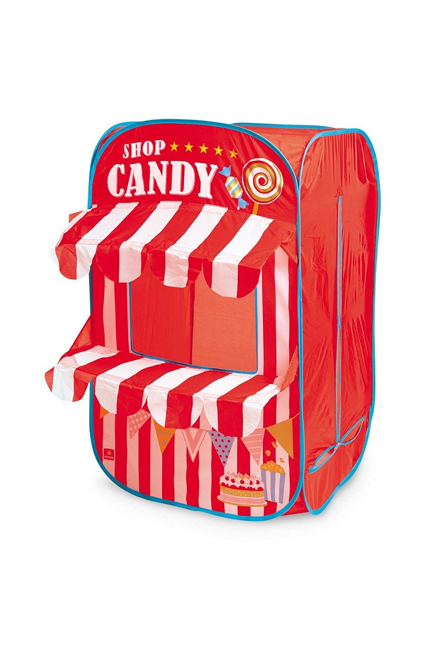Mondo Toys - Candy Shop/Candy Shop - Indoor and Outdoor Playhouse for Girls and Kids - Portable Gift Tent for Kids - Red/White - 28338