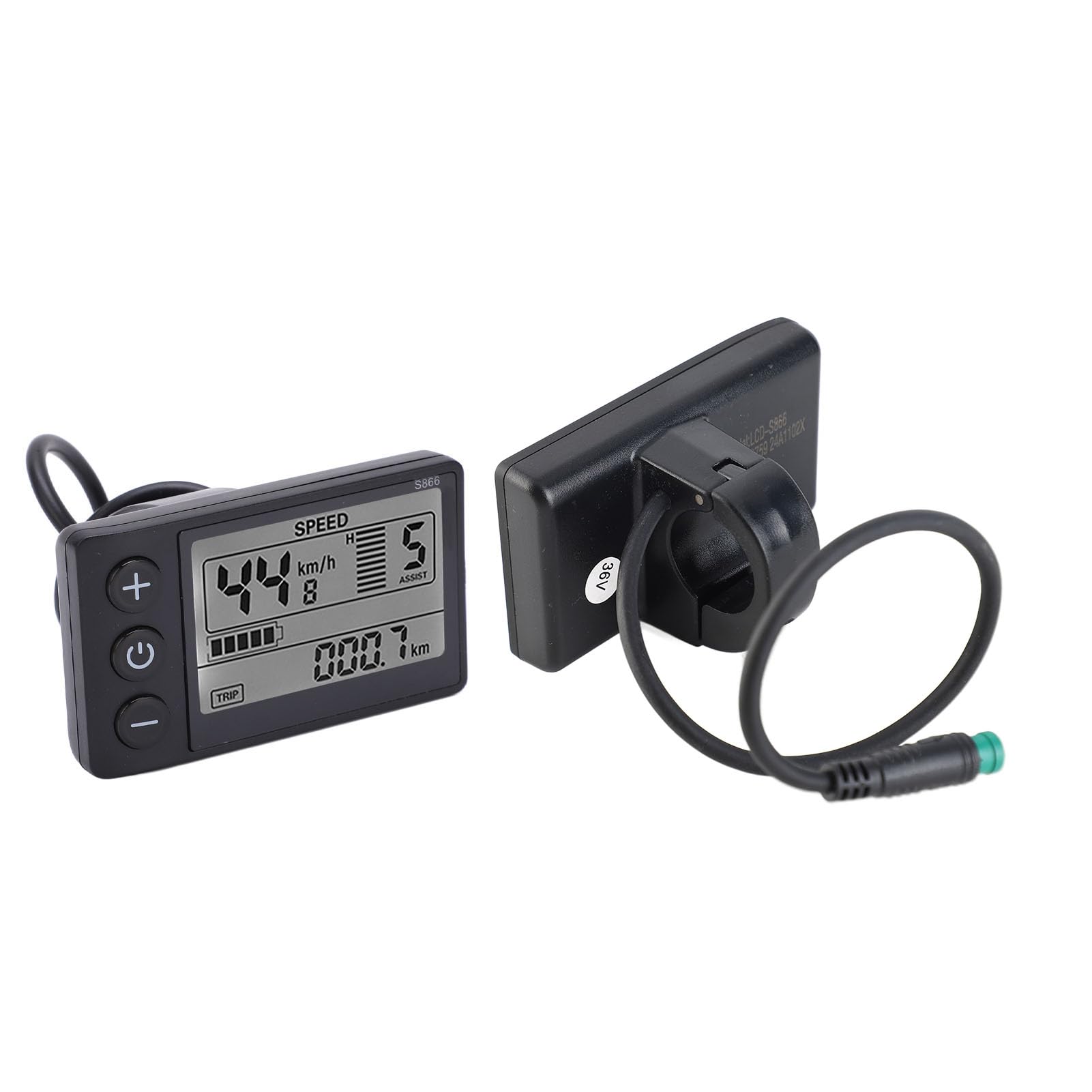 Estink Electric Bike LCD Display Meter, S866 24V/36V/48V Waterproof Control Panel for e-bike Scooter