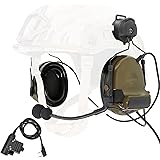 Hearangel Tactical Headset with ARC Rail Adapter Hearing Protection with Gel Ear Pads for Airsoft Sports