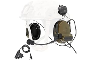 Hearangel Tactical Headset with ARC Rail Adapter Hearing Protection with Gel Ear Pads for Airsoft Sports