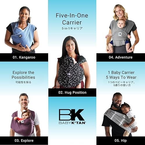 Original Baby K'tan Baby Carrier: #1 Easy Pre-Wrapped, Soft, Slip