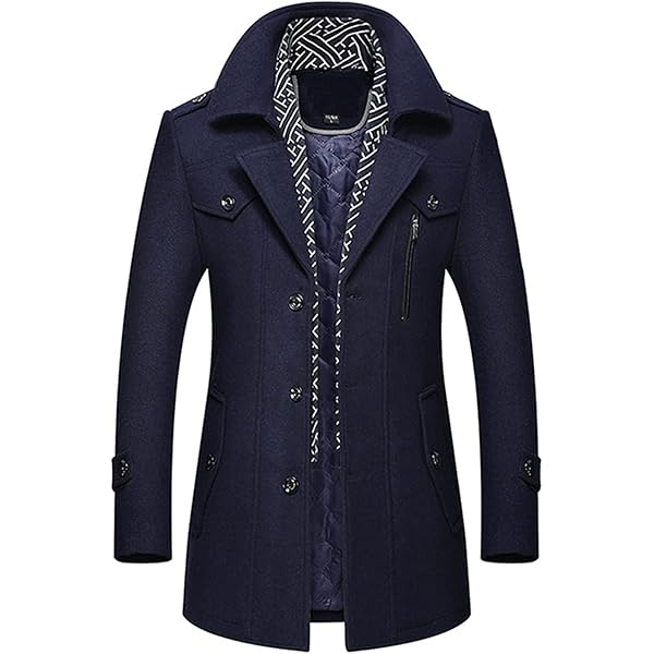 トップス Overcoat Wool Shirt Black size M1 Shirt-collar medium-length overcoat | Contemporaine