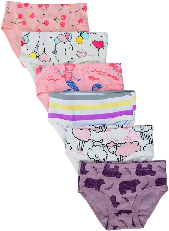 Kids Series Baby Soft Cotton Panties Little Girls' Assorted Briefs(Pack of 6)
