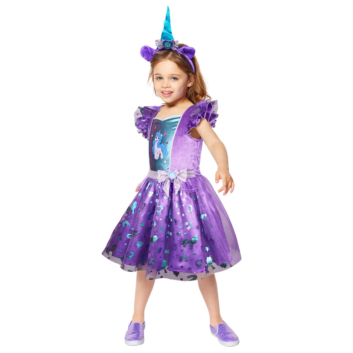 Amscan 9918483 - Girls Officially Licensed My Little Pony Izzy Moonbow Fancy Dress Costume Age: 3-4 Years