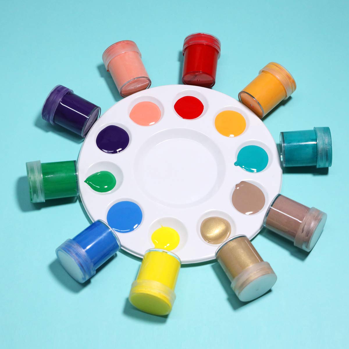 TBC The Best Crafts 24 Colors Acrylic Paint Jar Set, Vibrant Colors