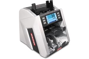 Semacon S-2500 Bank Grade Two Pocket Currency Discriminator, 1000 NPM (Discriminating)/800-1500 NPM (Counting) Speed, 500 Notes Hopper Capacity, 250 Notes (Main)/100 Notes (Reject) Stacker Capacity