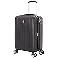 SwissGear Vaud Hardside Expandable Luggage with Spinner Wheels, Black, Carry-On 19-Inch
