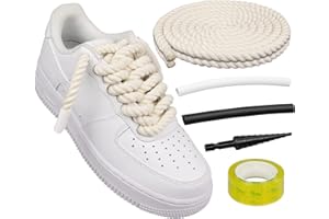 Endoto Thick Rope Shoe Laces for Air Force 1, Chunky Twisted Shoelaces with DIY Custom Accessories for AF Sneaker Shoes