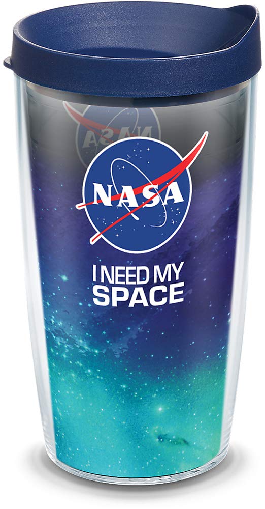Tervis NASA I Need My Space Made in USA Double Walled Insulated Tumbler Travel Cup Keeps Drinks Cold & Hot, 16oz, Classic
