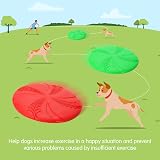 Nobleza 2 Pack Large Natural Rubber Frisbee 20 cm Red Green Dog Flying Disc view 6