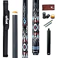 CRICAL Carbon Fiber Pool Cue Stick 58" Billiard Cue Sticks Professional Low Deflection Pool Sticks with 3/8 * 8 Pin Joint and 12.5mm Tip