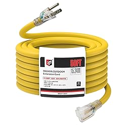 EP 50 ft Lighted Outdoor Extension Cord - 12/3 SJTW