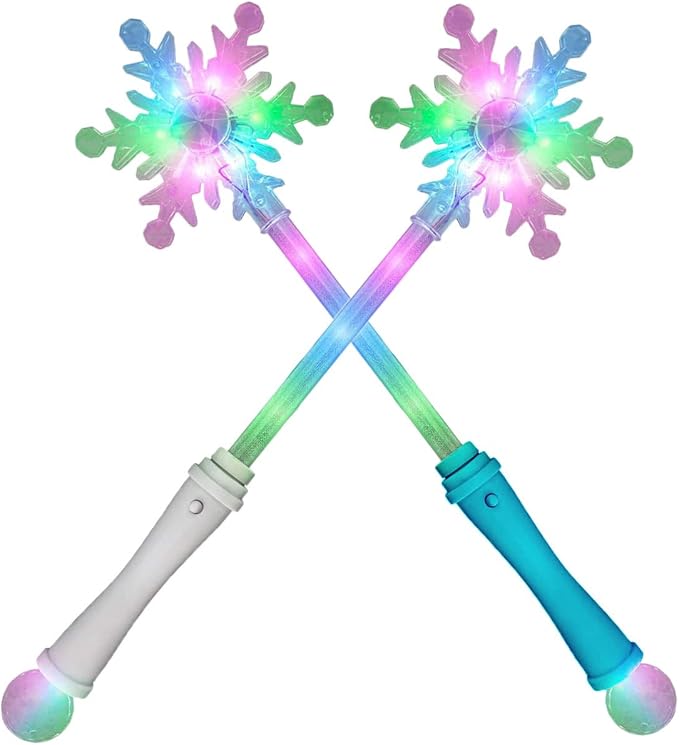 frozen elsa disney on ice light up glow snowflake wand toy