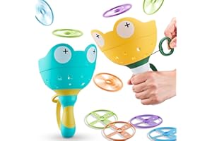 BELEMAR Toys for Ages 5-7,Outdoor Toys for Kids Ages 4-8,2 Disc Launchers,16 Disc,Fun Family Outdoor Game,Kids Camping Yard Toys for Age 3 4 5 6 7 8 Year Old Boys Girls