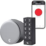 August Home Wi-Fi Smart Lock + Smart Keypad, Silver - Add key-free access to your home - Great for guests and vacation rental
