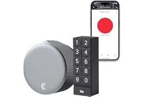 August Wi-Fi Smart Lock + Smart Keypad, Silver - Add Key-Free Access to Your Home - Great for Guests and Vacation rentals AUG