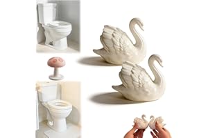 Toilet Bolt Covers Decorative, Swan Toilet Bolt Covers - Cute Ceramic Toilets Swans, 2 Pack Bathroom Decor, Easy Installation