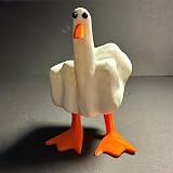 HXTNool Middle Finger Duck Statue Pink Resin Funny Novelty Desk Shelf Art Decor view 7
