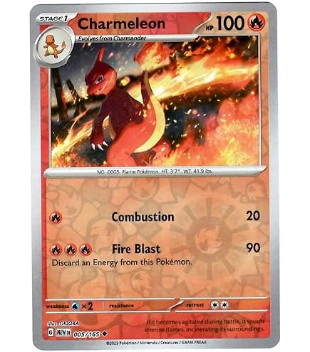 Amazon.com: Pokemon - Charmander 004/165 - Pokemon 151 - Reverse Foil