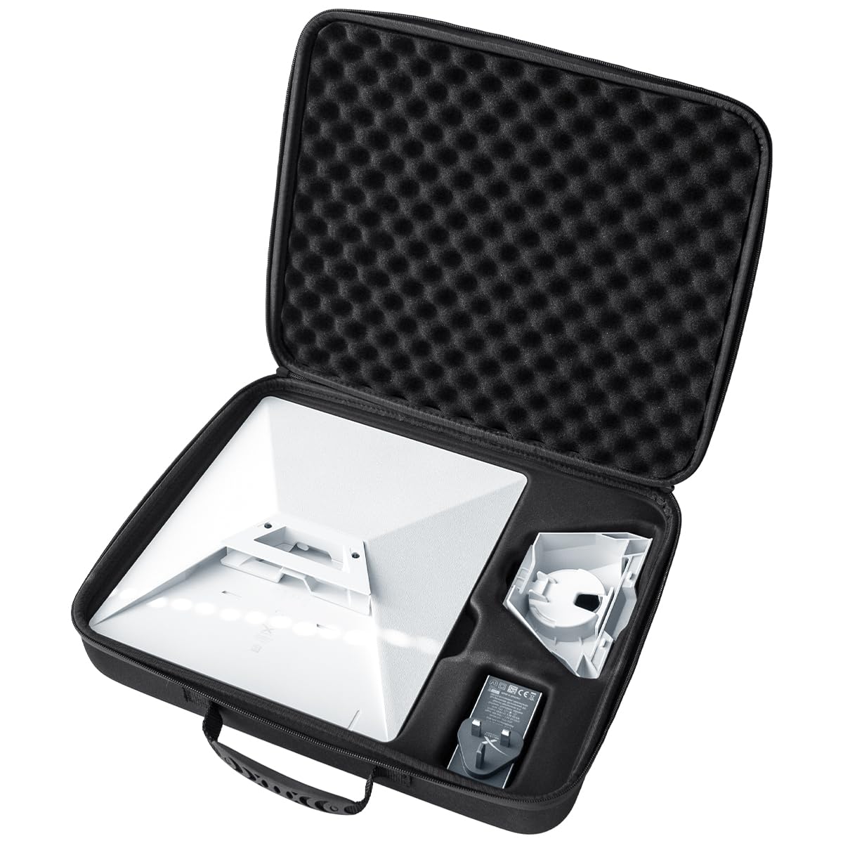Photo 1 of Lbavilh Starlink Mini Case - Hard Shell Travel Bag with Customizable Shock-Absorbing Foam, Perfect Protection for Starlink Mini Dish, Kickstand, Pipe Adapter, Cables & Power Supply