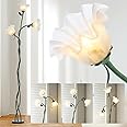 WERFOP Flower Floor Lamp for Living Room,‎ Vintage Tall Flower Reading Lamp Flexible Gooseneck Corner Standing Light with LED Bulb for Bedroom Living Room Office Home Decor