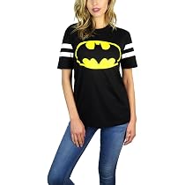 BATMAN DC Comics Womens Varsity Football Tee Black (Black, Small) at Amazon  Women's Clothing store