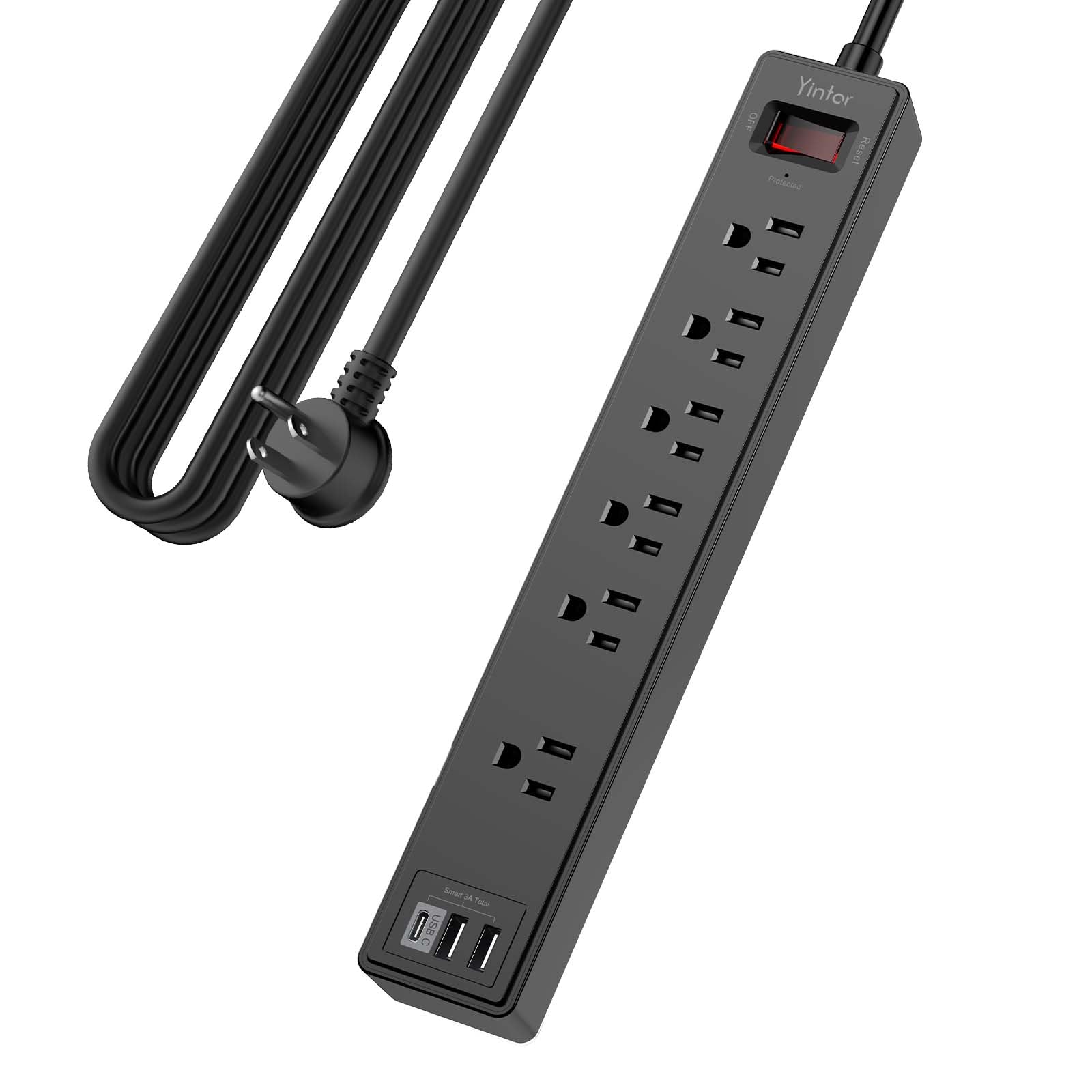 15Ft Power Strip Surge Protector - Yintar Extension