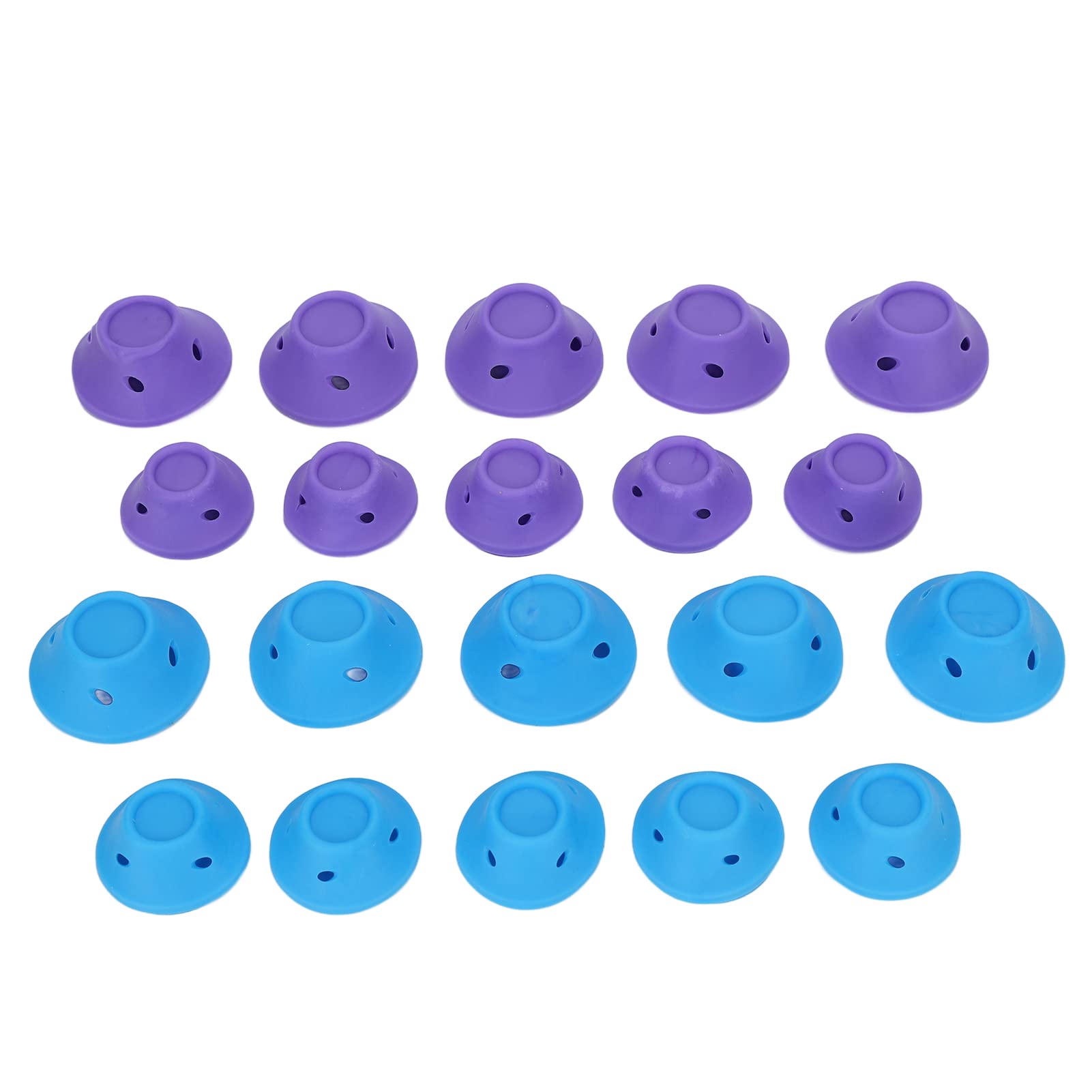 20pcs Magic Hair Rollers, Mushroom Silicone Curlers No Heat Hair Curlers Heatless Curls Beauty Aid Magic Soft Rollers Hair Care DIY Styling Tools(Purple Blue)