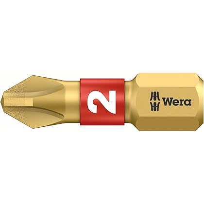 Wera Diamond Coated 851/1 BDC Phillip #2 Insert Bit, 1/4-Inch