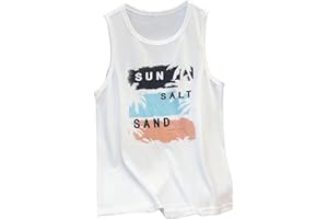 WDIRARA Boy's Summer Tie Dye Round Neck Sleeveless Tank Top