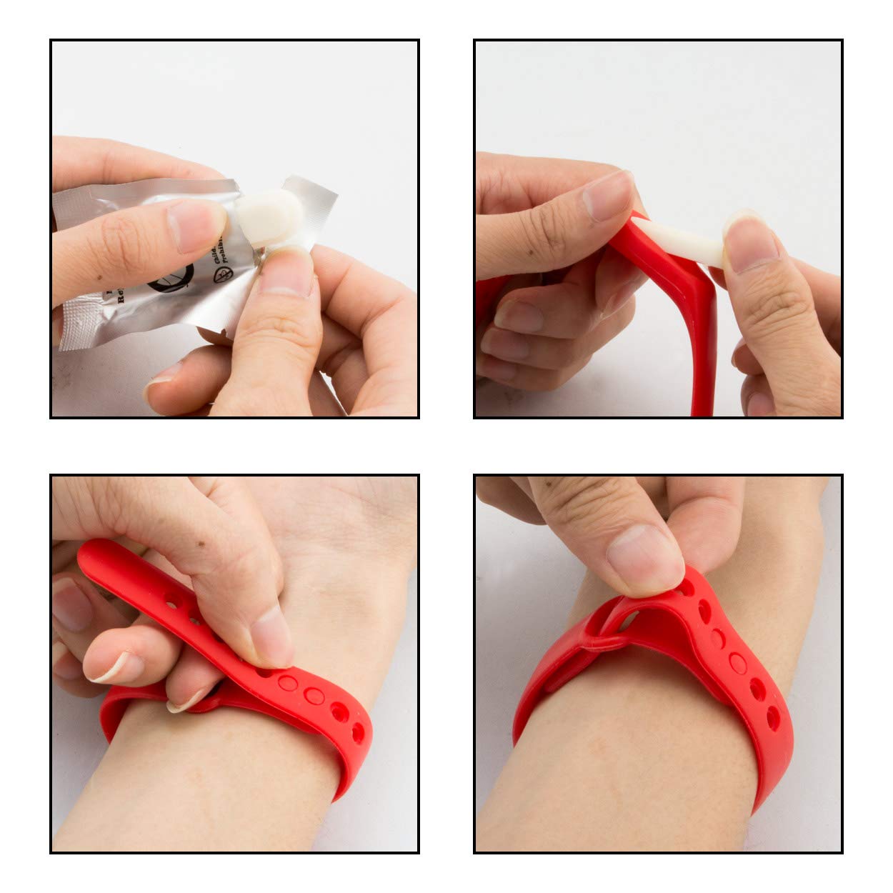 5pcs Mosquito Repellent Bands, 100% Natural Deet-free Wristbands, Reusable Waterproof Travel Insect Repellent Bracelets for Camping, Jogging, Hiking, Fishing