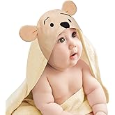 Lambs & Ivy Disney Baby Winnie The Pooh Tan Cotton Hooded Baby Bath Towel