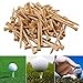 Finger Ten Golf Tees 2 3/4 inch Wood Color Bulk 250 500 1000 Count, with Free Deluxe Golf Tee Holder and Ball Marker for Men Women Kids
